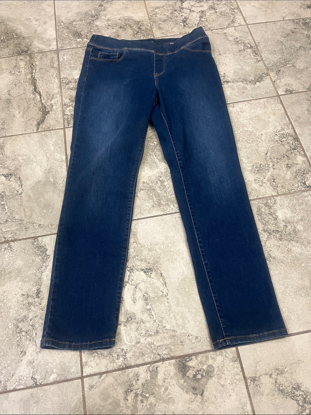 Gloria Vanderbilt Navy Straight Leg Stretch Jeans